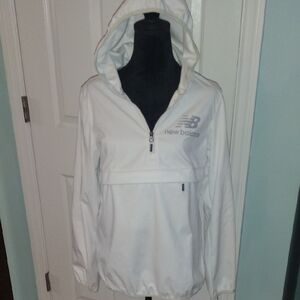 New Balance White Pullover Hoodie